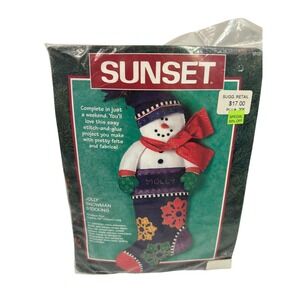 Sunset Stitchery Needlepoint Kit One Size Multi Color Geometric Floral Vintage